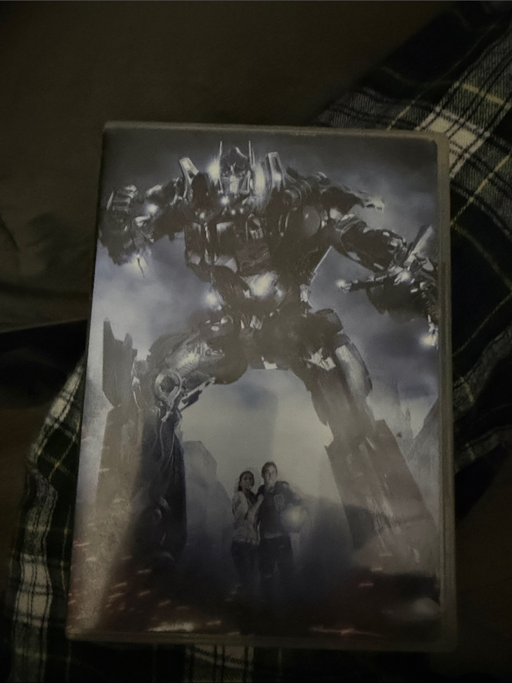 Transformers DVD Movie Case - Metallic Robot Artwork - Blue Gray